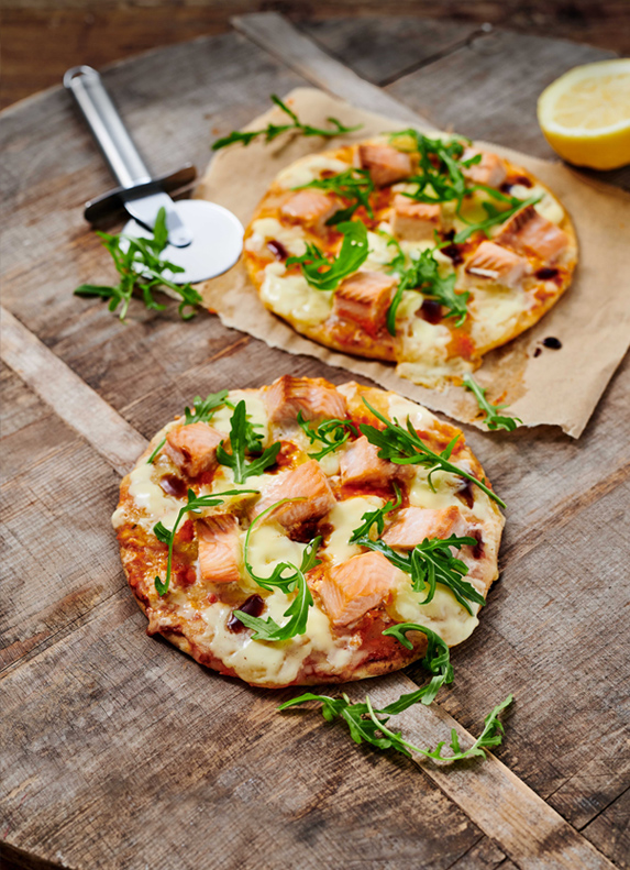 Alaska Wildlachs-Pizza